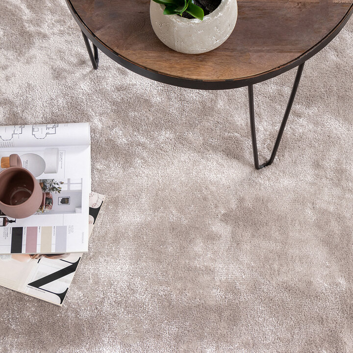 Tapis rond en viscose lavable - Vive Gris - 3